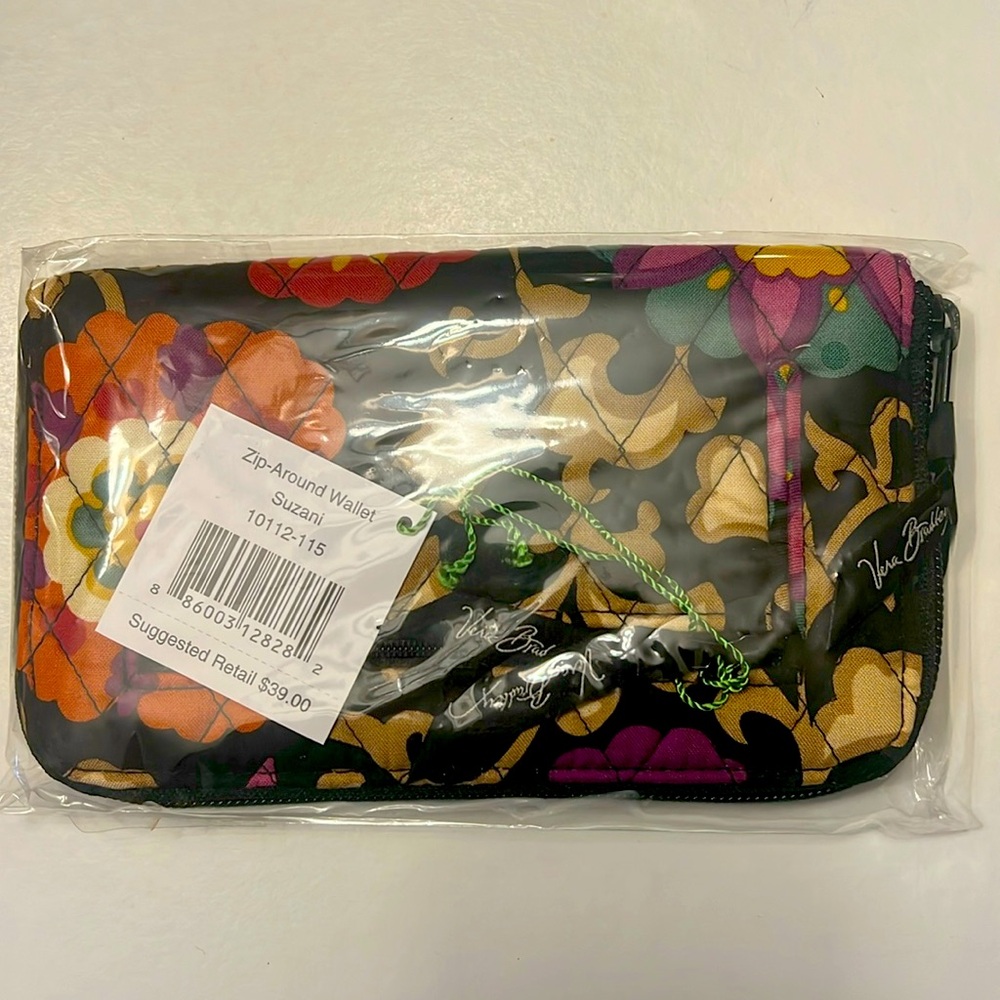 Vera Bradley Zip Around Wallet Suzani Print